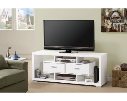 Coaster 2-Drawer Rectangular TV Console 700113 - White