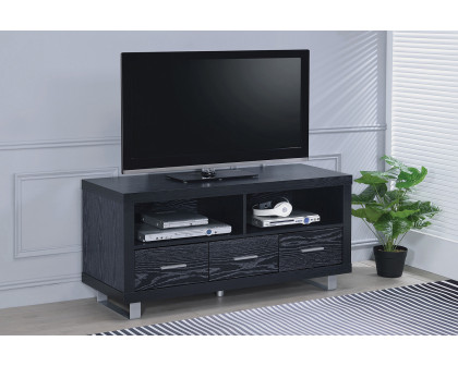 Coaster 48" 3-Drawer TV Console - Black Oak