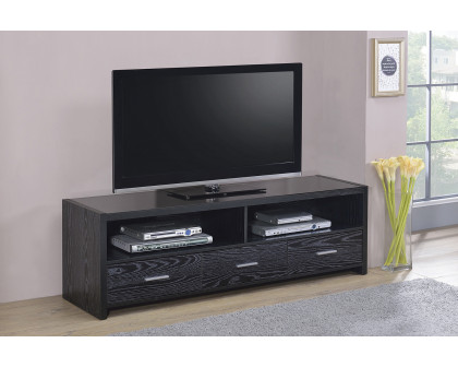 Coaster 62" 3-Drawer TV Console - Black Oak