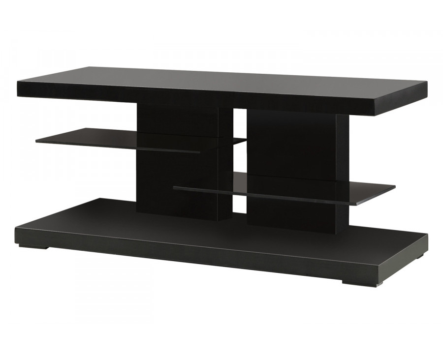 Coaster 2-Shelf TV Console - Glossy Black