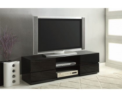 Coaster 4-Drawer TV Console - Glossy Black