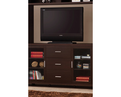 Coaster - 2-Door TV Stand With Adjustable Shelves in Cappuccino