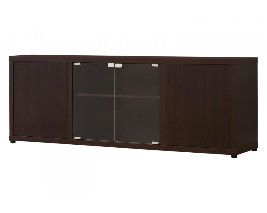 Coaster - Rectangular TV Console With Magnetic-Push Doors in Cappuccino