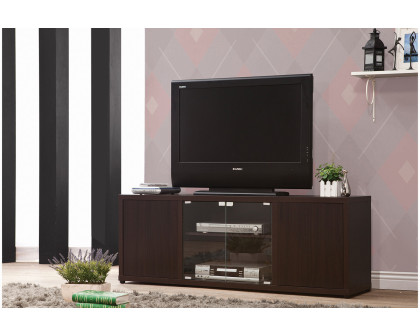 Coaster - Rectangular TV Console With Magnetic-Push Doors in Cappuccino