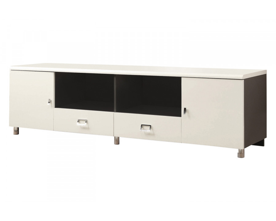 Coaster - 2-Drawer TV Console in White/Gray