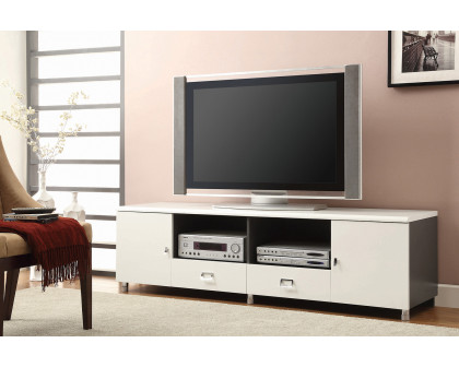 Coaster - 2-Drawer TV Console in White/Gray