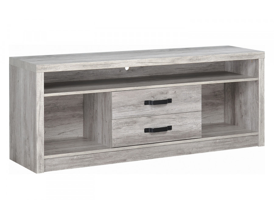 Coaster - 2-Drawer TV Console in Gray Driftwood