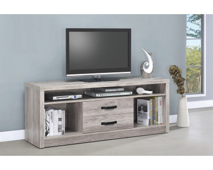 Coaster - 2-Drawer TV Console in Gray Driftwood