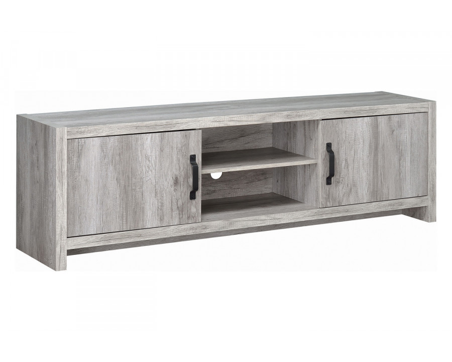 Coaster - 2-Door TV Console in Gray Driftwood