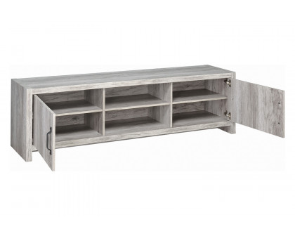 Coaster - 2-Door TV Console in Gray Driftwood