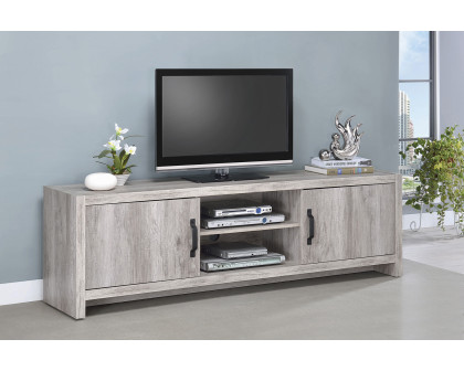 Coaster - 2-Door TV Console in Gray Driftwood