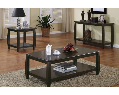 Coaster - Square End Table With Bottom Shelf in Espresso