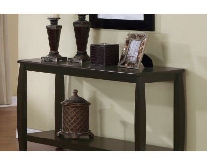 Coaster - Rectangular Sofa Table With Lower Shelf in Espresso