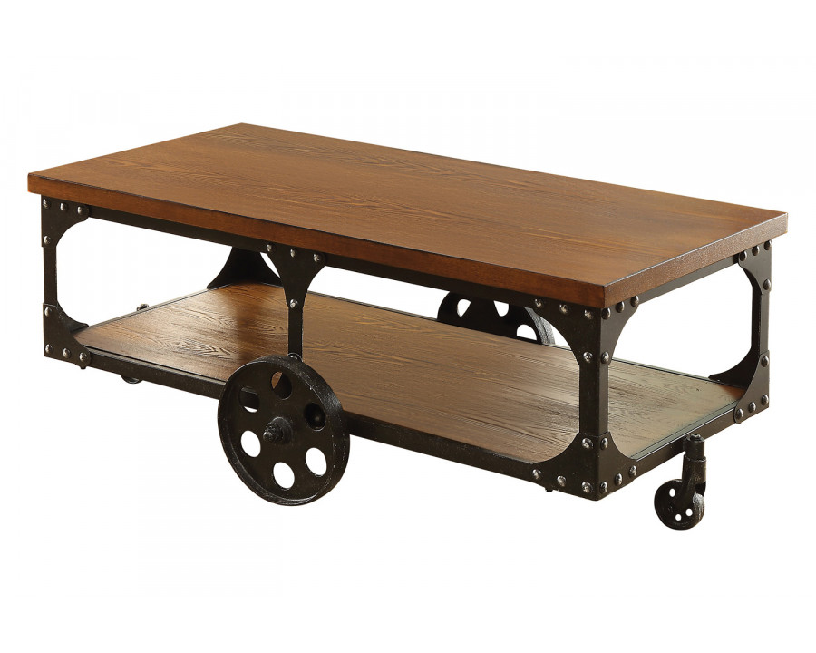 Coaster - Roy Coffee Table With Casters in Rustic Brown