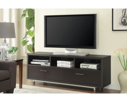 Coaster 2-Drawer Rectangular TV Console 701973 - Cappuccino