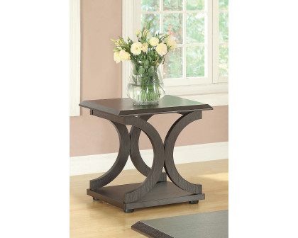 Coaster - C-Shaped Base End Table in Cappuccino