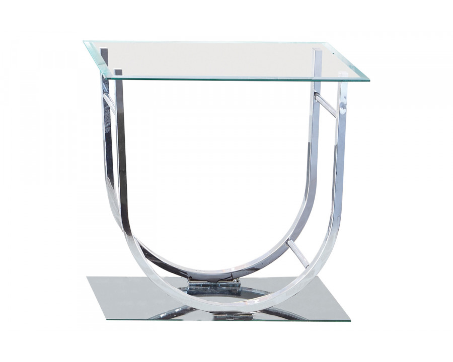 Coaster - U-Shaped End Table in Chrome