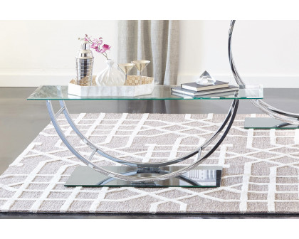 Coaster - U-Shaped Coffee Table in Chrome