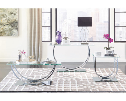 Coaster - U-Shaped Coffee Table in Chrome