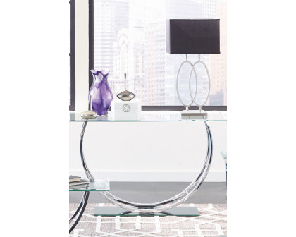 Coaster - U-Shaped Sofa Table in Chrome