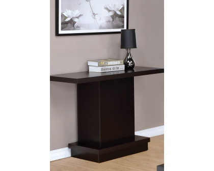 Coaster - Pedestal Sofa Table in Cappuccino