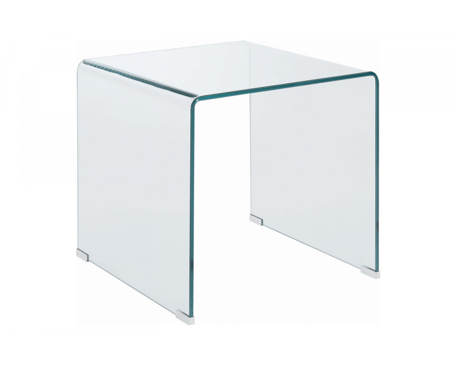 Coaster - Square End Table in Clear