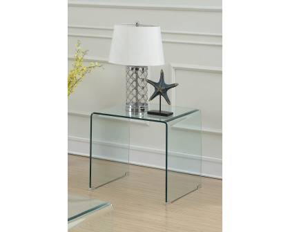 Coaster - Square End Table in Clear