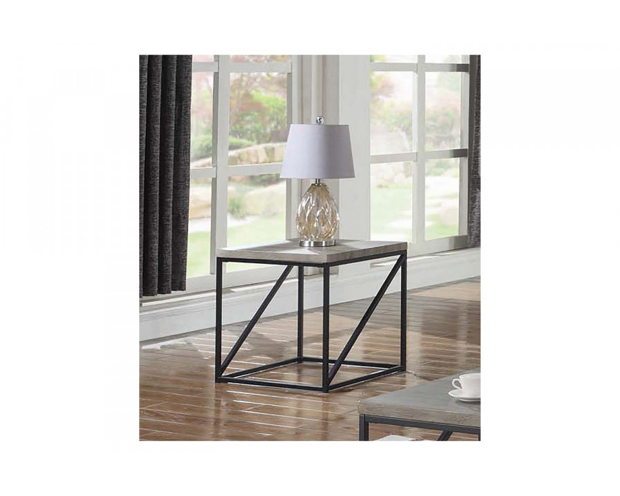 Coaster - Square End Table in Sonoma Gray