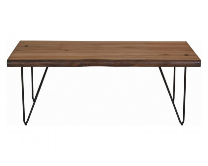 Coaster - Coffee Table With Hairpin Legs in Natural Honey/Gunmetal