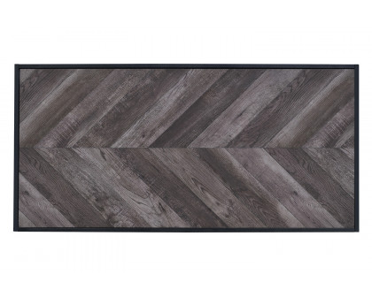 Coaster - Beckley Chevron Coffee Table in Rustic Gray Herringbone