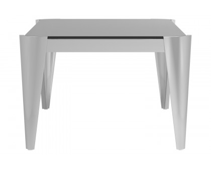 Coaster - Rectangle Glass Top Coffee Table in Silver/Gray