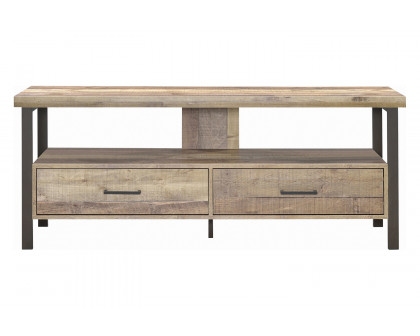 Coaster 59" 2-Drawer TV Console - Weathered Pine