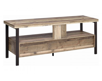 Coaster 59" 2-Drawer TV Console - Weathered Pine