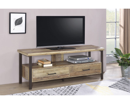 Coaster 59" 2-Drawer TV Console - Weathered Pine