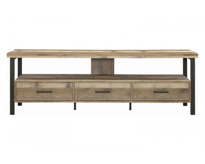 Coaster 71" 3-Drawer TV Console - Weathered Pine