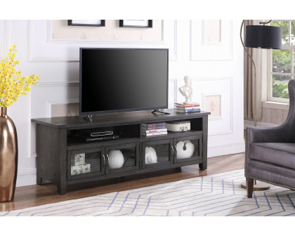 Coaster - 72" 4-Door TV Console in Dark Gray