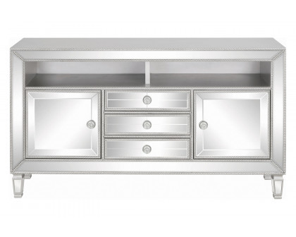 Coaster - 3-Drawer TV Console in Metallic Platinum