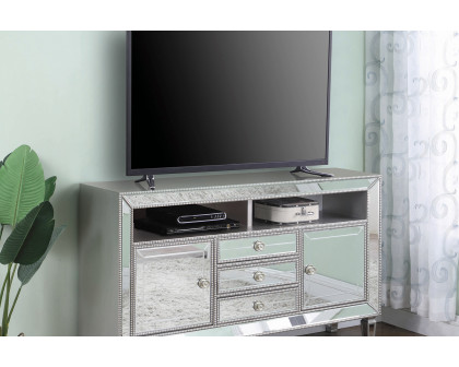 Coaster - 3-Drawer TV Console in Metallic Platinum