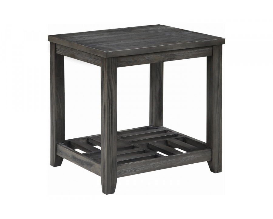 Coaster - 1-Shelf Rectangular End Table in Gray