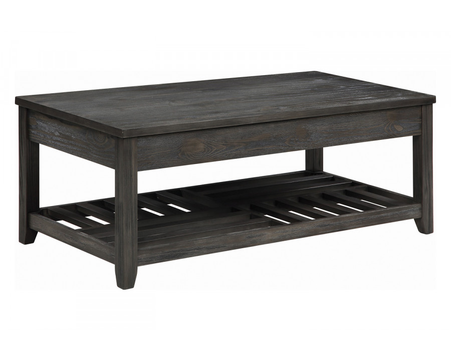 Coaster - Lift Top Coffee Table With Storage in Cavities Gray