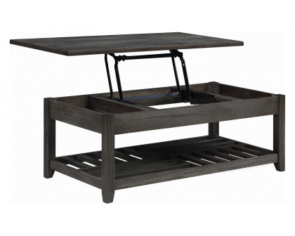 Coaster - Lift Top Coffee Table With Storage in Cavities Gray