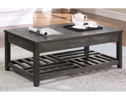 Coaster - Lift Top Coffee Table With Storage in Cavities Gray