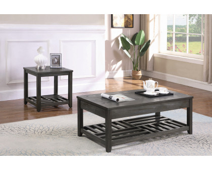 Coaster - Lift Top Coffee Table With Storage in Cavities Gray