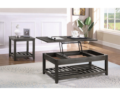 Coaster - Lift Top Coffee Table With Storage in Cavities Gray