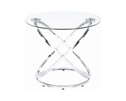 Coaster - 3-Piece Occasional Set in Chrome/Clear