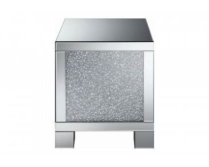 Coaster - Layton Square End Table in Silver/Clear Mirror