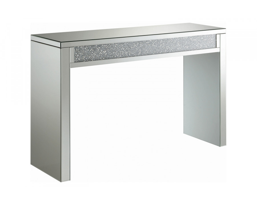 Coaster - Layton Rectangular Sofa Table in Silver/Clear Mirror