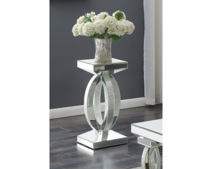 Coaster - Avonlea Square End Table With Lower Shelf in Clear Mirror