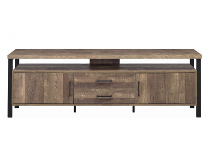 Coaster 71" 2-Drawer Rectangular TV Console - Rustic Oak