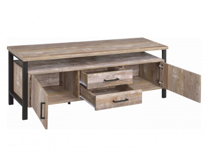 Coaster 59" 2-Drawer TV Console - Weathered Oak